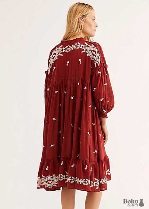 Boho Hippie Midi Dress Esme